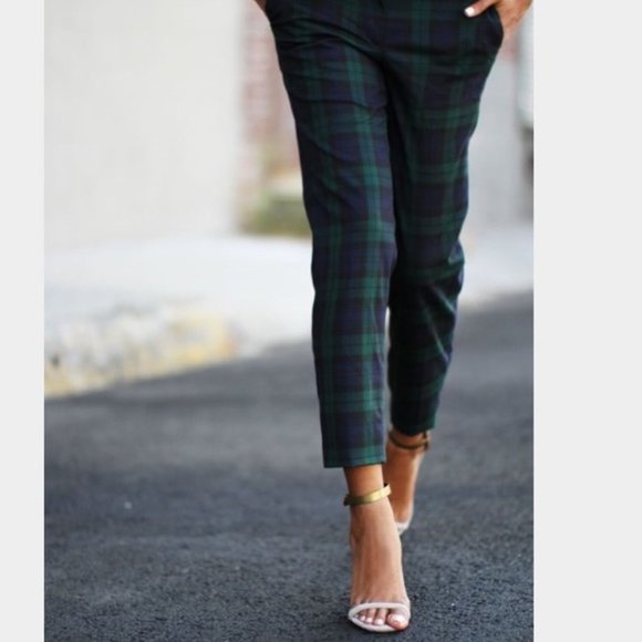 plaid pants banana republic